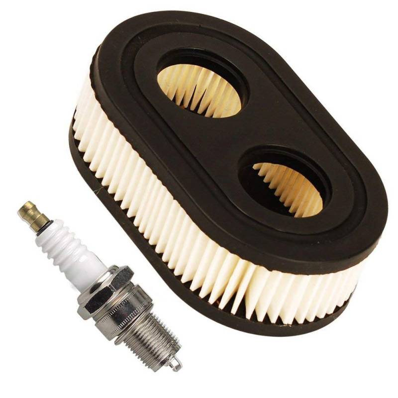 OuyFilters Luftfilter mit Zündkerze Compatible with Rasenmäher-Motoren von Briggs & Stratton 798452 593260 Ersatzteil Oregon 30–168 Rotary 14364 von Carkio