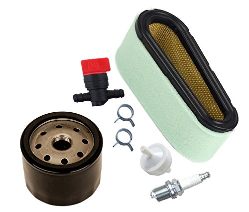 OxoxO Air Filter Kit with Fuel Filter Fuel Shut Off Valve Oil Filter Compatible with Briggs & Stratton 12.5-17 HP Engines Compatible with 496894S 496894 493909 von OuyFilters