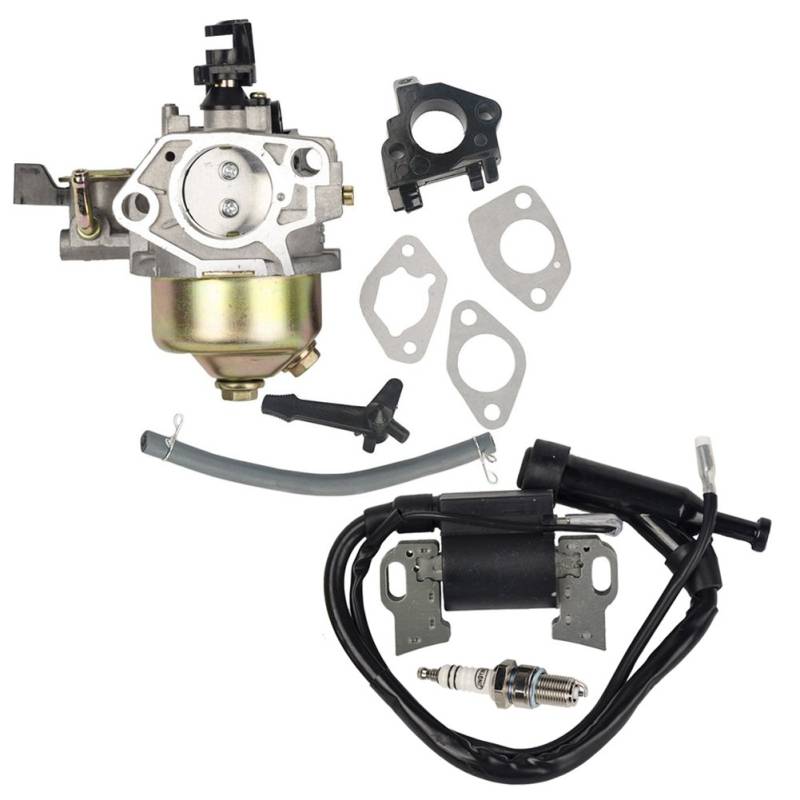 Carkio Stück Vergaser mit Zündspule Zündkerze Compatible with GX340 GX390 11HP 13HP Motor Rasenmäher New von Carkio