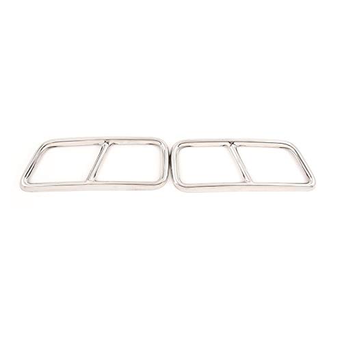 OuyOo 2 Stück Edelstahl Chrom Auspuffrohr Verkleidung für Cadillac XT5 XT4 2016 2017 2018 Schalldämpferabdeckung Zubehör von OuyOo