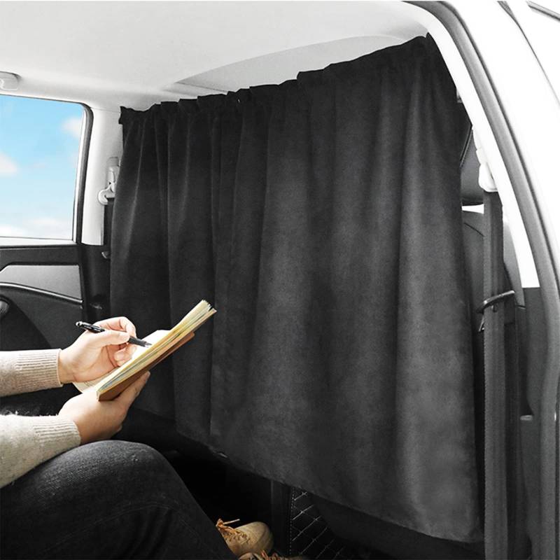 Ovege Auto-Trennvorhänge, Sonnenschutz (99% Blickdicht, Upgrade-Version), für Reisen, Nickerchen, Nacht, Auto, Camping, Abnehmbarer einfacher Vorhang von Ovege