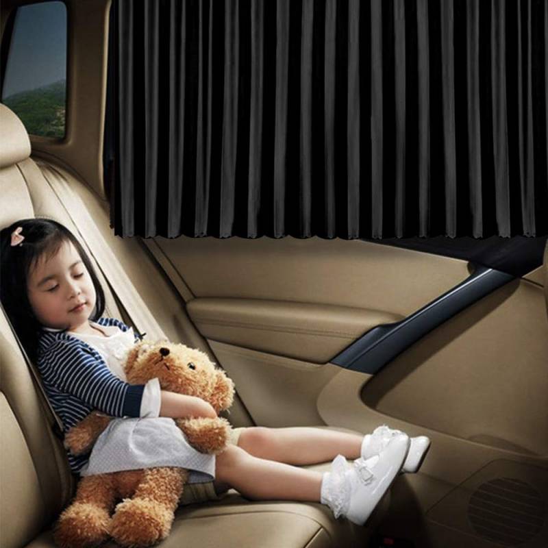 Ovege Sonnenschutz für Seitenfenster Back Seat 2pcs Schwarz Shade-12 von Ovege