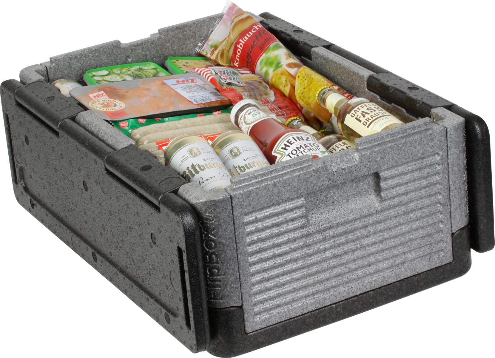 Overath Isolierbox Flip-Box Big, 39 Liter, Grau, Schwarz von Overath