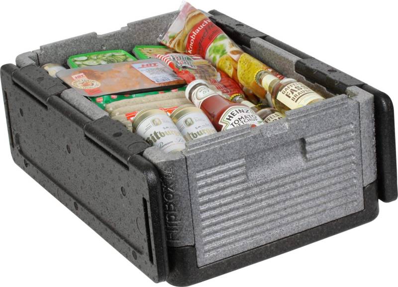 Overath Isolierbox Flip-Box Big, 39 Liter, Grau, Schwarz von Overath