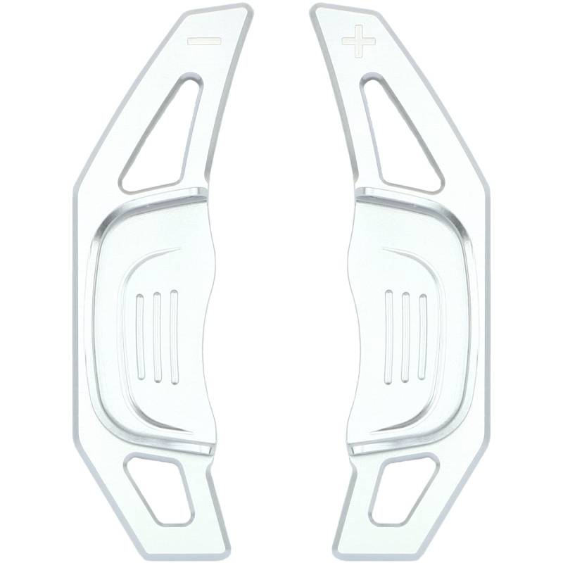 Overdrive-Racing Schaltwippen Verlängerung Kompatibel mit VW Golf 7 GTI GTD R TCR Scirocco T-ROC Arteon Polo Silber Eloxiert Alu Typ-B von Overdrive-Racing