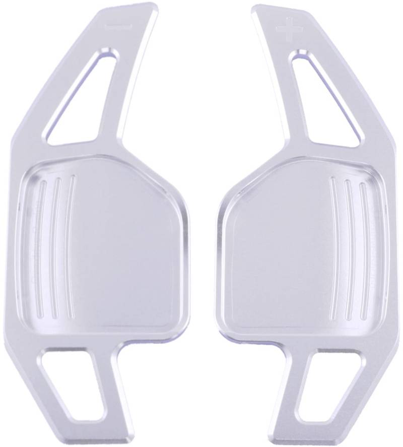 Overdrive-Racing Schaltwippen Verlängerung Kompatibel mit Audi A3 S3 RS3 A4 S4 A5 S5 RS5 A6 S6 RS6 A8 S8 R8 Q5 Q7 TT S RS DSG S-Tronic Alu Silber Typ-B Shift Paddles Shifter Extensions Lenkrad von Overdrive-Racing