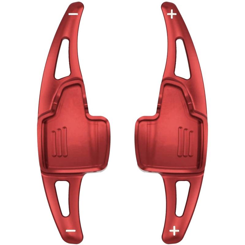 Overdrive-Racing Schaltwippen Verlängerung Kompatibel mit Ford Ecosport Focus Kuga Aluminium Alu Rot Typ-B von Overdrive-Racing