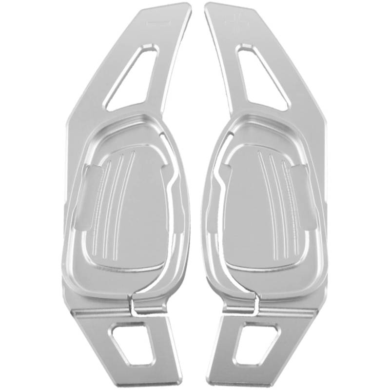 Overdrive-Racing Schaltwippen Verlängerung Kompatibel mit Seat Cupra Leon Ateca Formentor ab 2020 Typ-D Alu Silber Shift Paddles von Overdrive-Racing