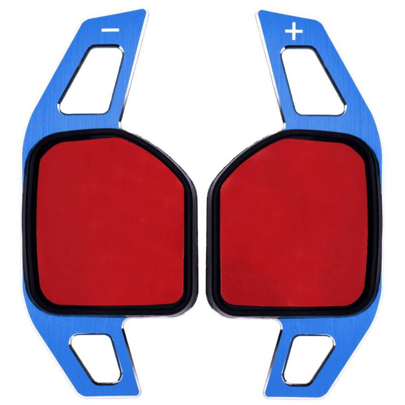 Overdrive-Racing Schaltwippen Verlängerung Kompatibel mit Seat Exeo Leon Cupra Ibiza Arona Ateca Alhambra Typ-B Alu Blau von Overdrive-Racing