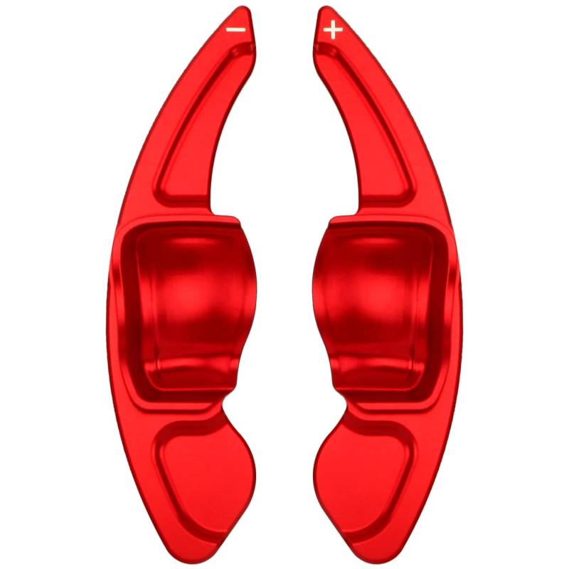 Overdrive-Racing Schaltwippen Verlängerung Kompatibel mit VW Golf 5 Golf 6 EOS Jetta 5 Passat Polo 6r Scirocco 3 Alu Rot Eloxiert Typ-A von Overdrive-Racing