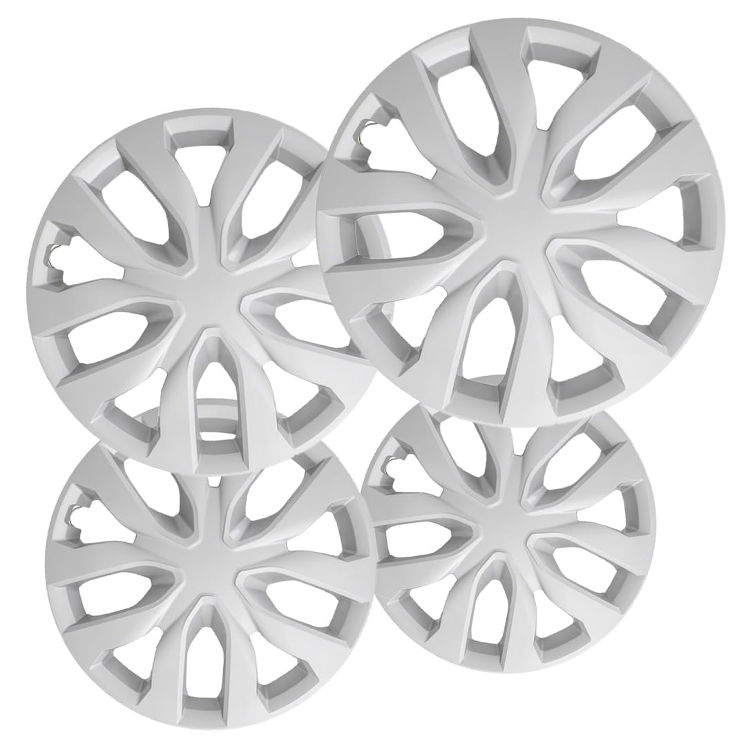 Radkappen für 43,2 cm Standard-Stahlfelgen (4 Stück) Radzierblenden – Snap-On, Silber von OxGord