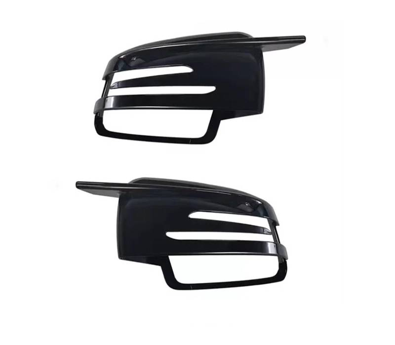 Auto Spiegelkappen Für Benz C E S Klasse W204 W212 W221 2009 2010 2011 2012 2013 Auto Rückspiegel Abdeckung Auto Exterior Zubehör Seitenspiegel Spiegelkappen(Bright black) von Oxektgb