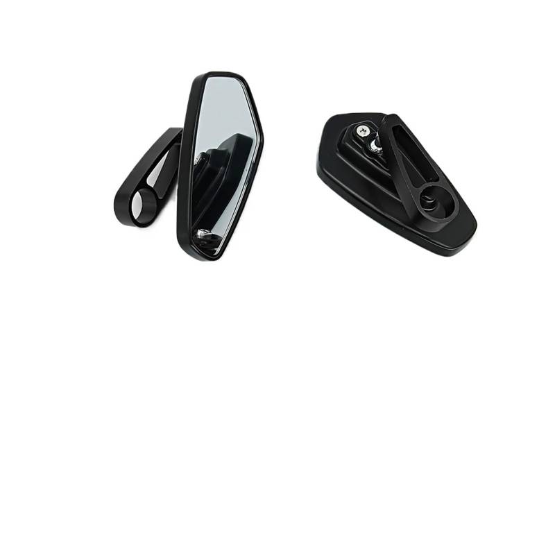 Motorrad Rückspiegel 7/8 "22mm Universal Klarglas Roller Bar End Lenker Spiegel Rückspiegel Zubehör(A-Black) von Oxektgb