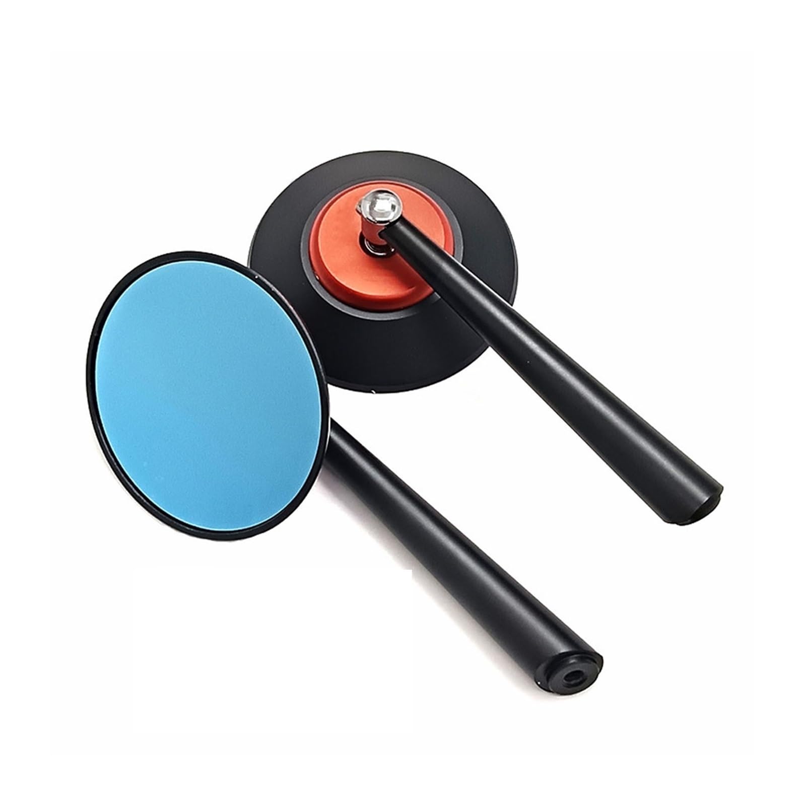Motorrad Rückspiegel 8mm/10mm Universal Motorrad Einbauseite Spiegel Runder Rückspiegel(Red) von Oxektgb