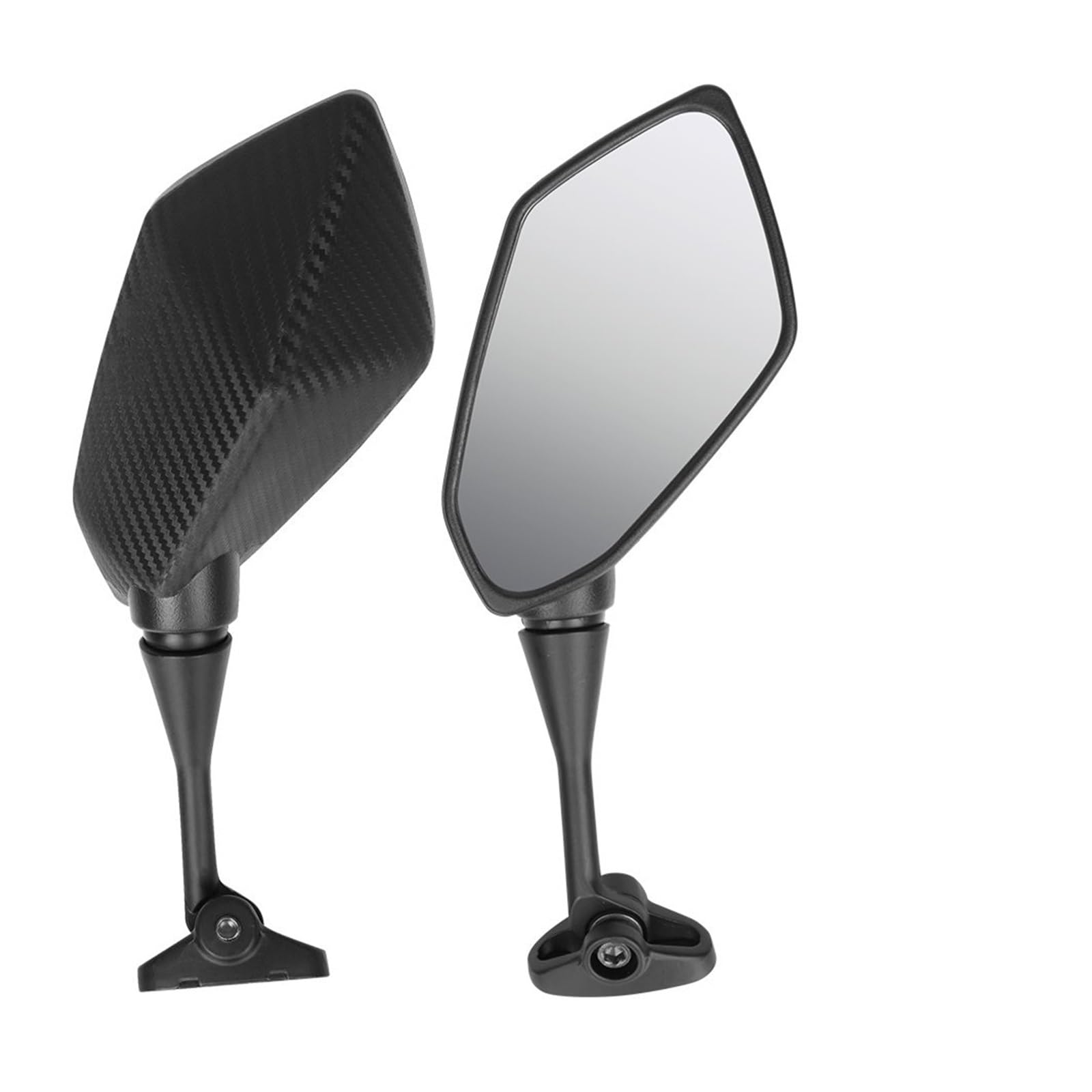 Motorrad Rückspiegel Für CBR600 Für CBR600RR Für CBR900 Für CBR1000RR Motorrad Rückansicht Seitenspiegel Zubehör(Carbon Fiber Look) von Oxektgb