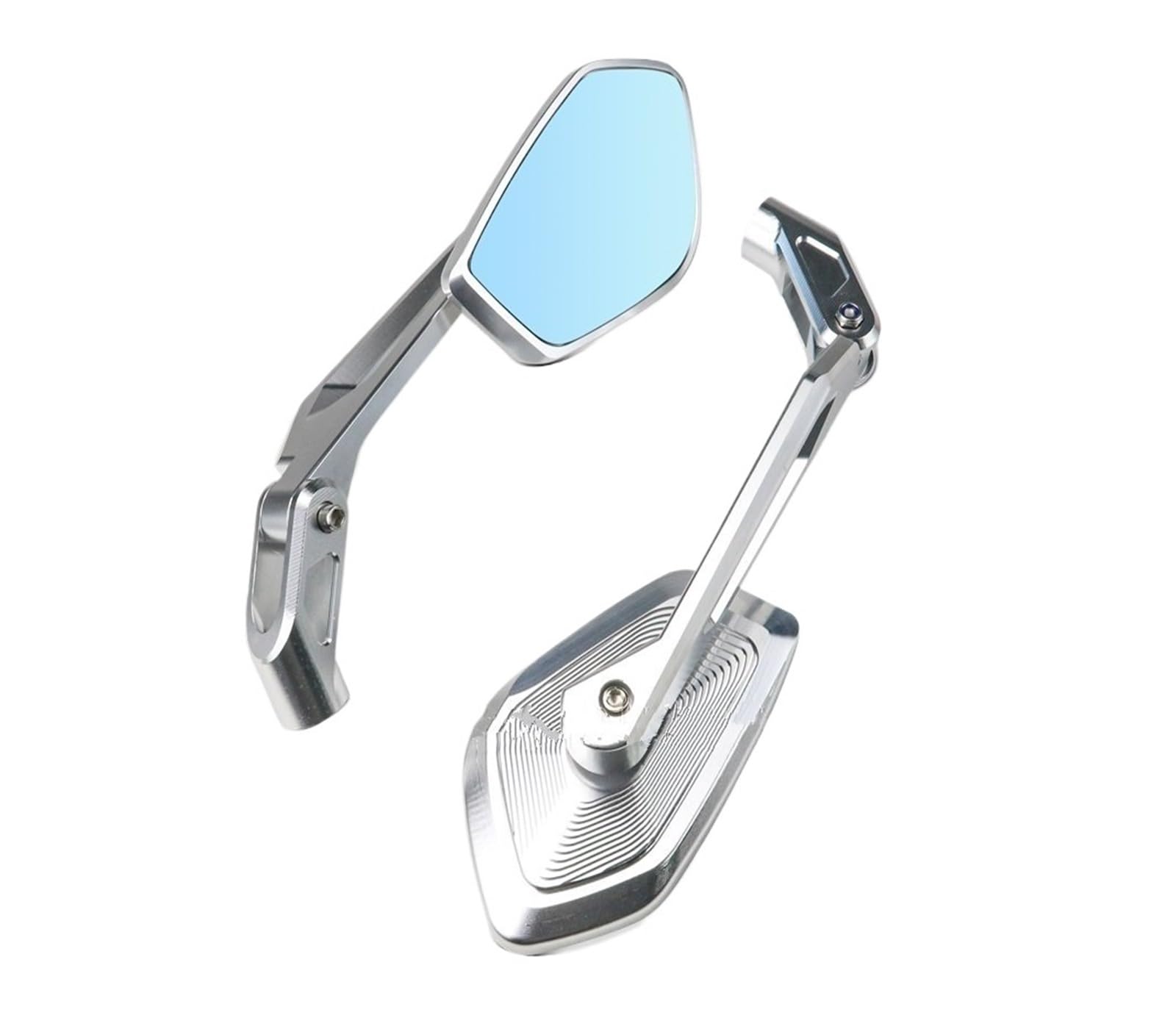 Motorrad Rückspiegel Für NC750X 2016- Motorrad Ultra-weitwinkel Klappspiegel Anti-glare Rückspiegel(Silver) von Oxektgb