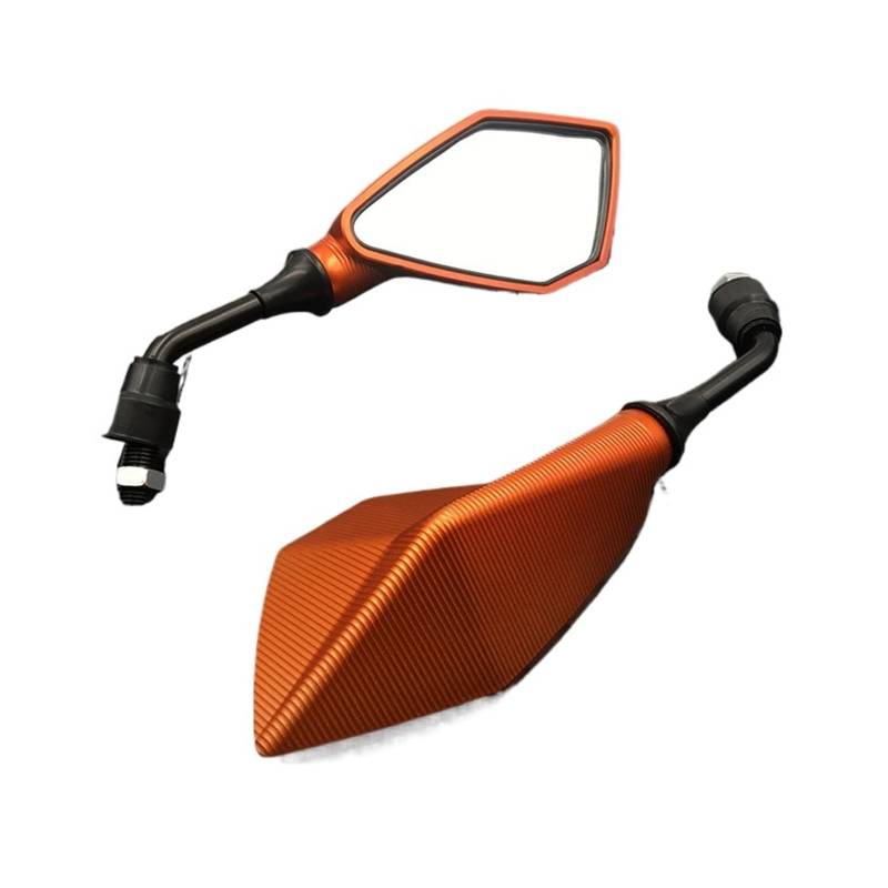 Motorrad Rückspiegel Motorrad Rückspiegel Roller Motocross Rückspiegel Electrombile Rückseite Konvexen Spiegel 10mm(Orange) von Oxektgb