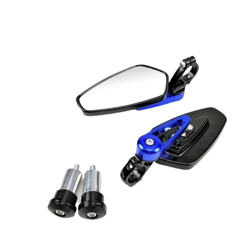 Motorrad Rückspiegel Universal Motorrad Rückspiegel 7/8 Bike Lenker(Blue) von Oxektgb