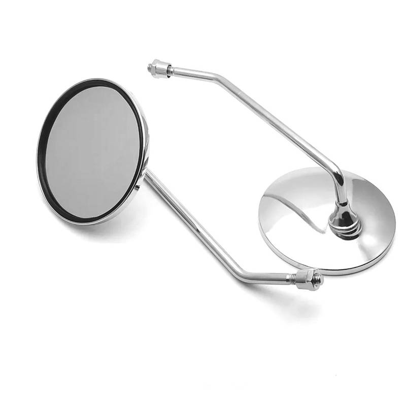Motorrad Rückspiegel Universal Motorrad Rückspiegel 8mm 22mm 25mm Lenker Runde Oval Konvexen Spiegel(For 22mm handlebar) von Oxektgb