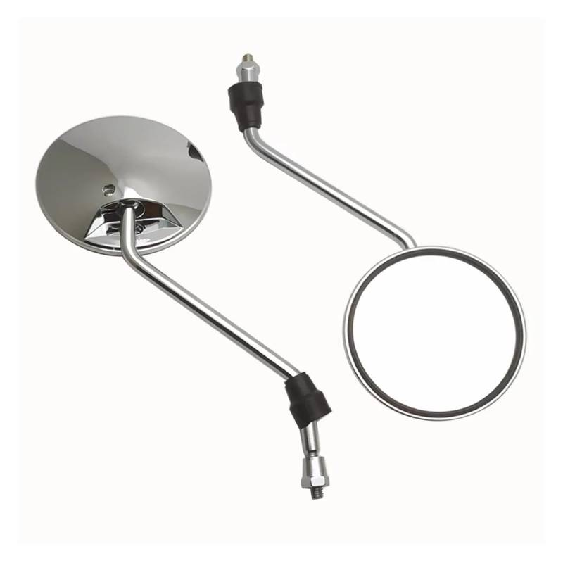 Motorrad Rückspiegel Universal Motorrad Rückspiegel 8mm Gewinde Retro Runde Oval Konvexen Spiegel von Oxektgb