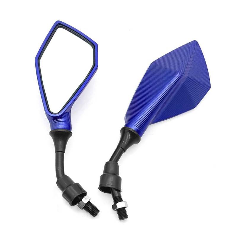 Motorrad Rückspiegel Universal Motorrad Rückspiegel ATV Rückansicht Motocross Zubehör 10mm Schraube(Blue) von Oxektgb