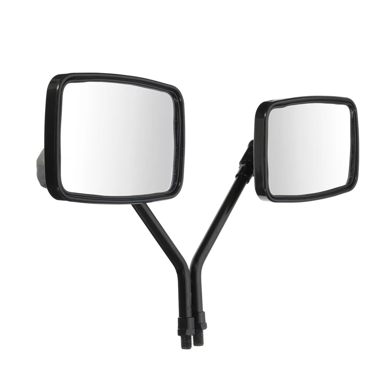 Motorrad Rückspiegel Universal Motorrad Rückspiegel Gewinde Schwarz Rechteck Rearview Außenspiegel(Silver) von Oxektgb