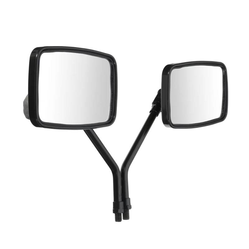 Motorrad Rückspiegel Universal Motorrad Rückspiegel Gewinde Schwarz Rechteck Rearview Außenspiegel(Silver) von Oxektgb