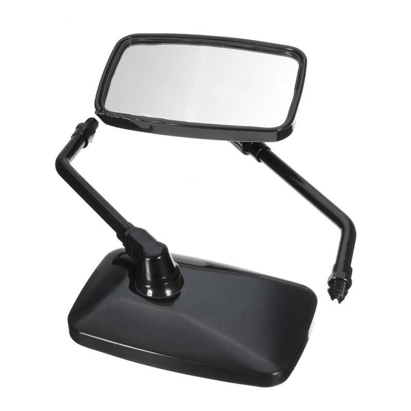 Motorrad Rückspiegel Universal Rechteck Motorrad Rückspiegel 10mm Roller E-Bike(Black) von Oxektgb