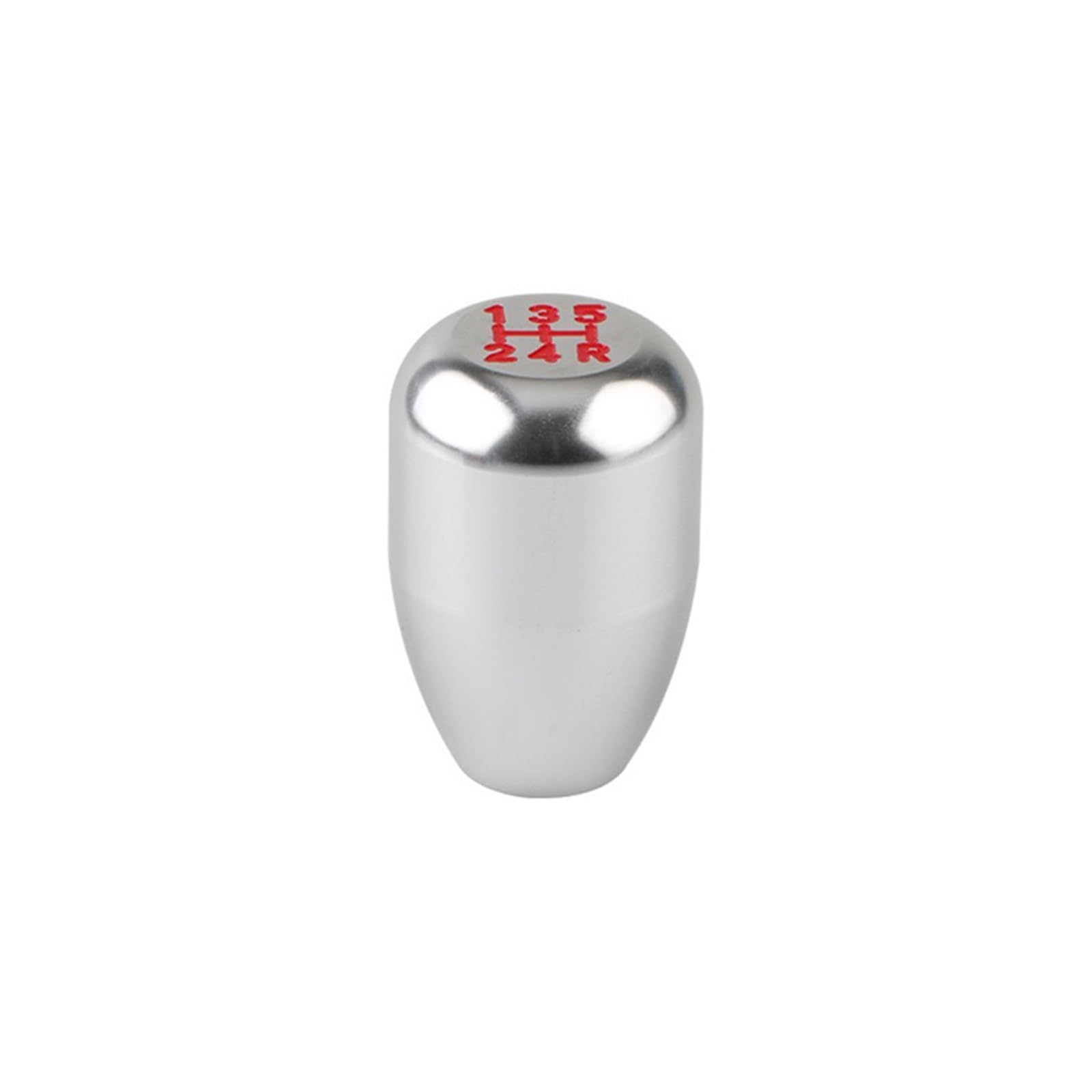 Schaltknäufe 5 Geschwindigkeit Aluminium Auto Getriebe Shifter Knob Manuelle Übertragung Schaltknauf Schalthebel Automatische Auto Schalthebel(Silver) von Oxektgb