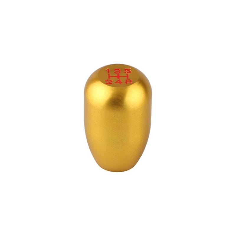 Schaltknäufe 5 Geschwindigkeit Aluminium Auto Getriebe Shifter Knob Manuelle Übertragung Schaltknauf Schalthebel Automatische Auto Schalthebel(Yellow) von Oxektgb