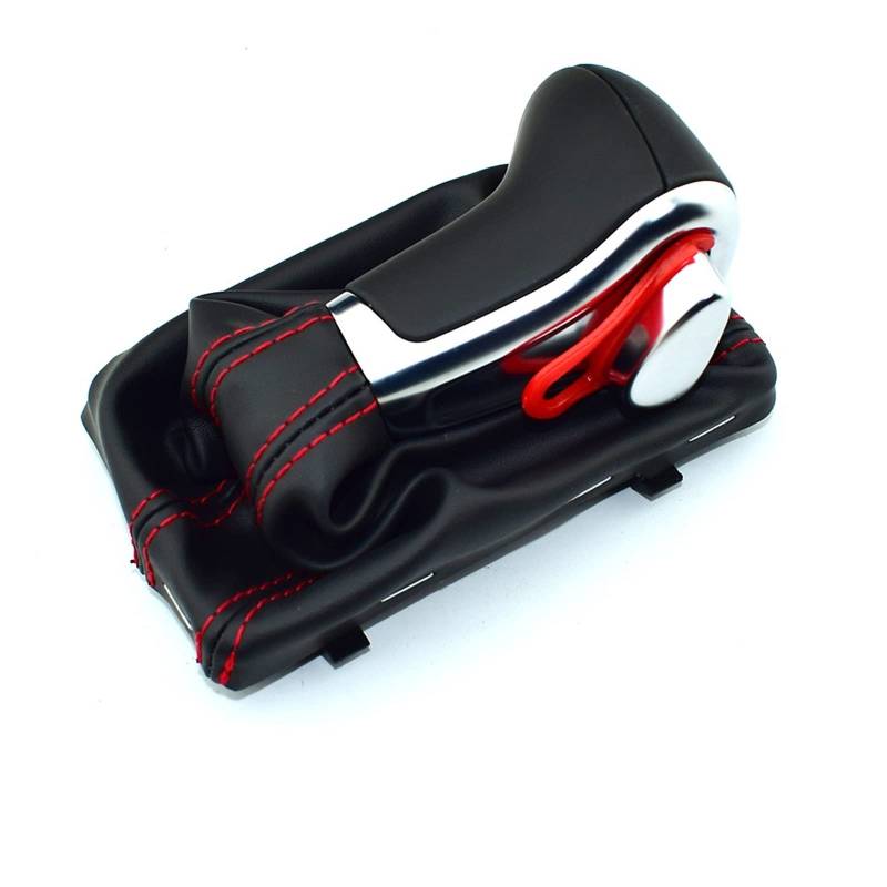 Schaltknäufe Für A6 A7 A3 A4 A5 A6 C6 Q5 2009 2010 2011 2012 2014 4G1 713 139 R Auto Leder Chrom Schaltknauf Schaltknäufe Auto Schalthebel(Red line Black) von Oxektgb