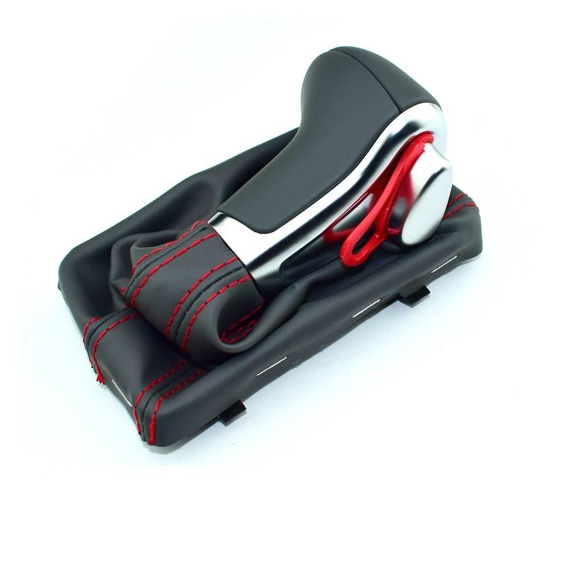 Schaltknäufe Für A6 A7 A3 A4 A5 A6 C6 Q5 2009 2010 2011 2012 2014 4G1 713 139 R Auto Leder Chrom Schaltknauf Schaltknäufe Auto Schalthebel(Red line Gray) von Oxektgb