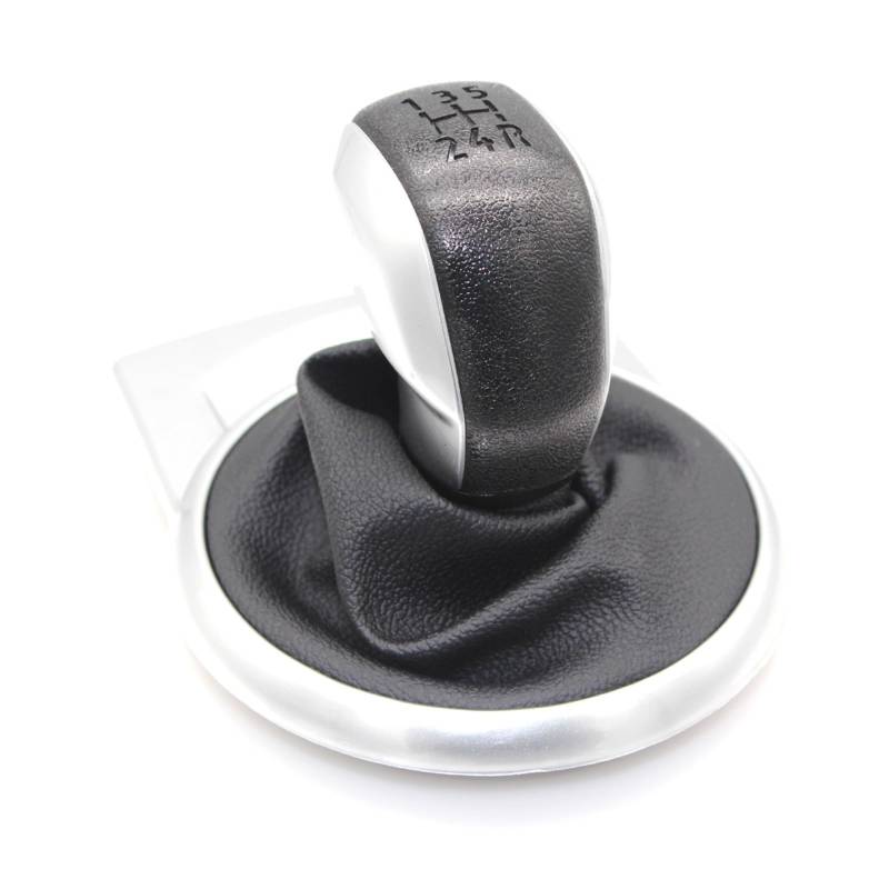 Schaltknäufe Für Citroen Für C4 MK1 2004 2005 2006 2007 2008 5-Gang-Schaltknauf Gamasche Boot-Abdeckungsfall Auto Schalthebel(Black Siver) von Oxektgb