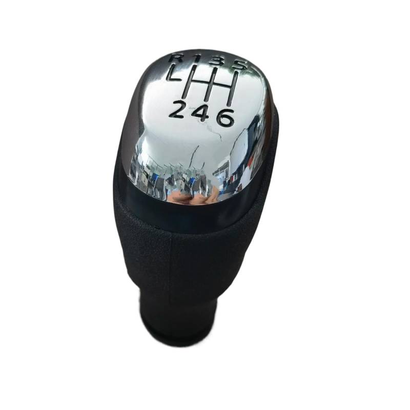 Schaltknäufe Für Clio 4 IV MK4 Manuelle Stick Kopf Shifter Hebel Griff Zubehör 5/6 Geschwindigkeit Schaltknauf Auto Schalthebel(Chrome 6 Speed) von Oxektgb
