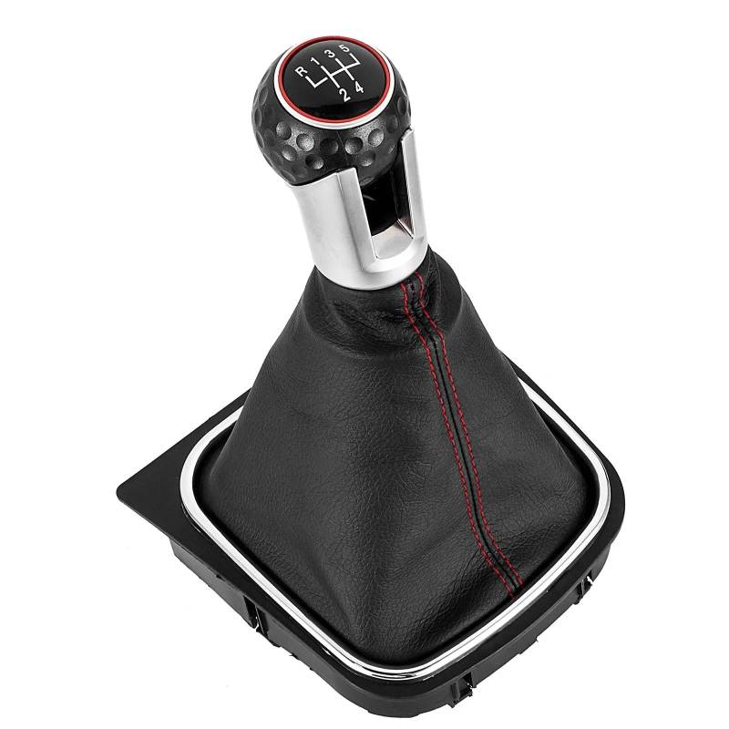 Schaltknäufe Für VW Für Golf 5 MK5 R32 Für GTD Für GTI Für Golf 6 MK6 R20 2004-2013 Auto-Stick Hebel Shifter Handball Auto Schalthebel(5 Speed) von Oxektgb