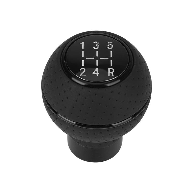 Schaltknäufe Universal 5 Geschwindigkeit Leder & Aluminium Auto Schaltknauf Für M8 M10 M11 M12 Schalthebel Schalthebel Knopf Schaltkopf Auto Schalthebel(Black) von Oxektgb