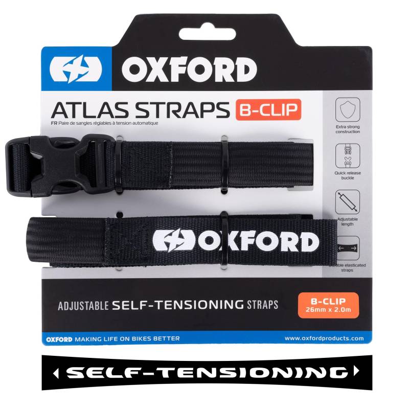 Atlas B-Clip (Paar) 26 mm x 2,0 m, Schwarz von Oxford