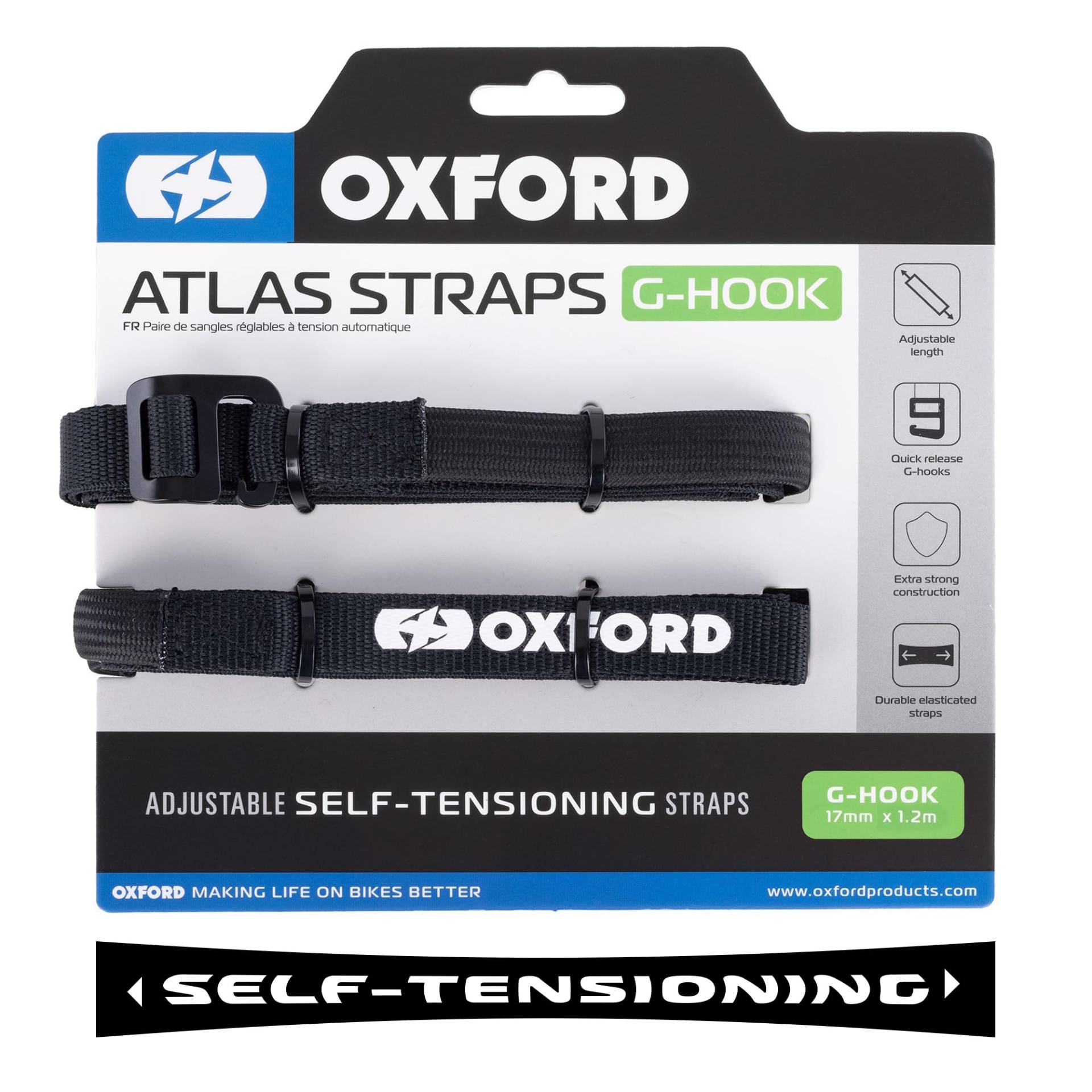 Atlas G-Haken, 17 mm x 1,2 m, Schwarz, 1 Paar Atlas G-Haken, 17 mm x 1,2 m, Schwarz, 1 Paar von Oxford