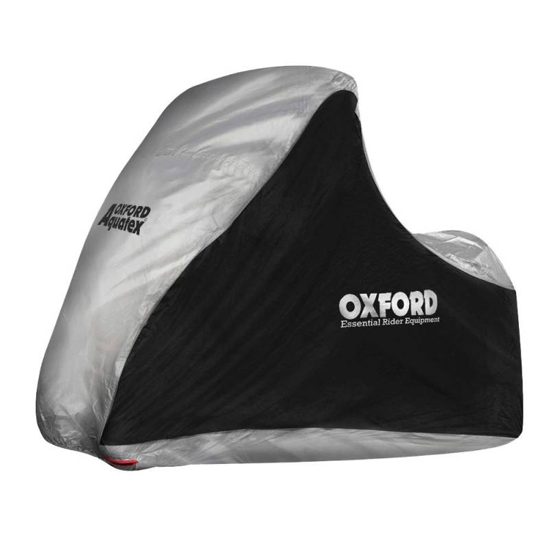 Oxford CV215 Aquatex MP3/3 Motorrad/Roller Abdeckung, Schwarz/Silber von Oxford