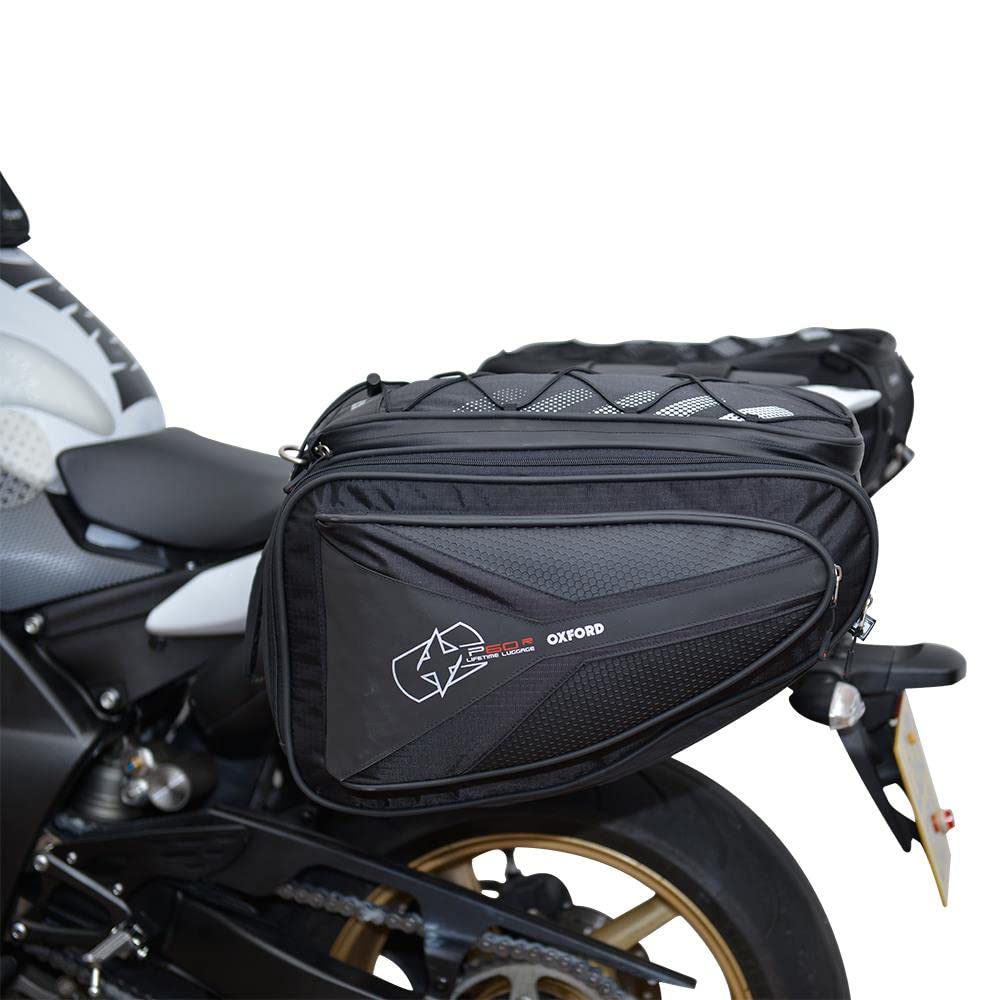 Oxford OL305 Satteltasche/Gepäckträgertasche (P60R Motorrad), schwarz, 60L von Oxford