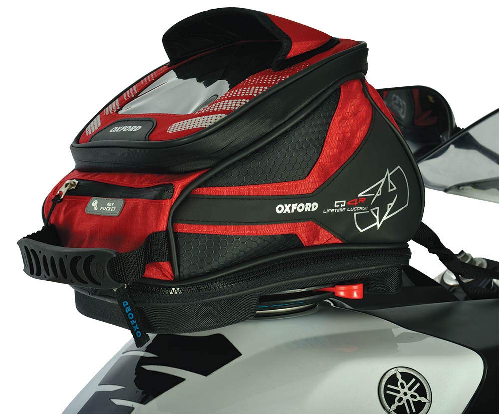 Oxford OL291 Rot 4 L Tanktasche (Q4R Schnellverschluss-Motorrad) von Oxford