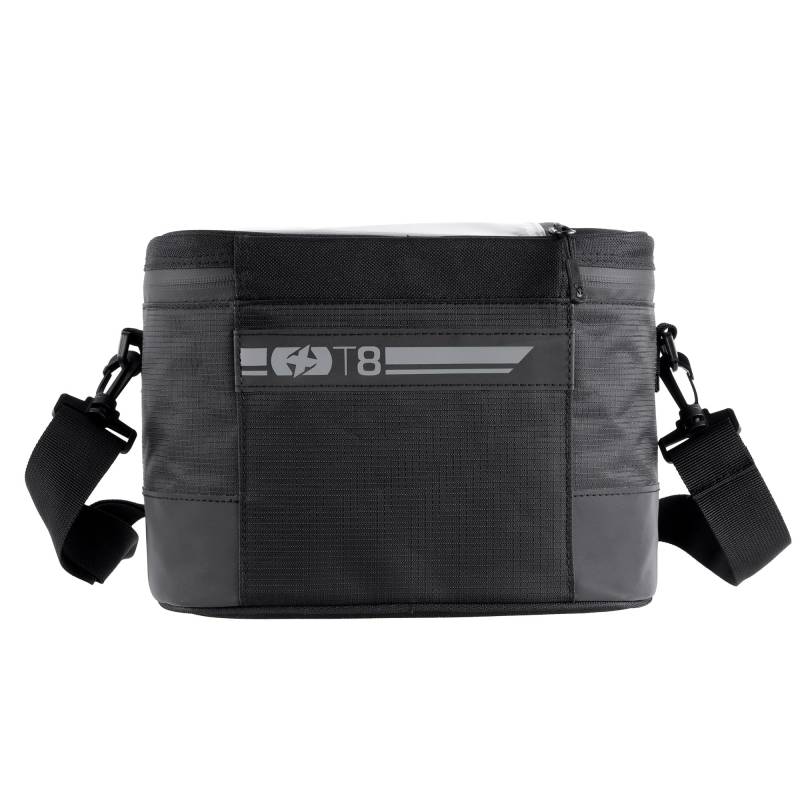 Oxford T-Serie T8 Fahrradlenkertasche mit Schnellverschluss, 8 l, Schwarz, Einheitsgröße, T-Serie T8 Fahrradlenkertasche mit Schnellverschluss von Oxford