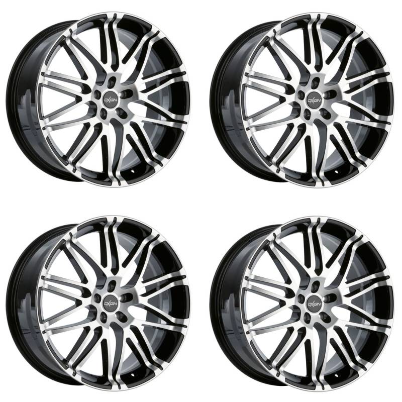 4x Oxigin Felgen Alufelgen 14 Oxrock 7,5x17 ET50 5x112 black full polish kompatibel mit Mercedes C-Coupé C Vito von Oxigin