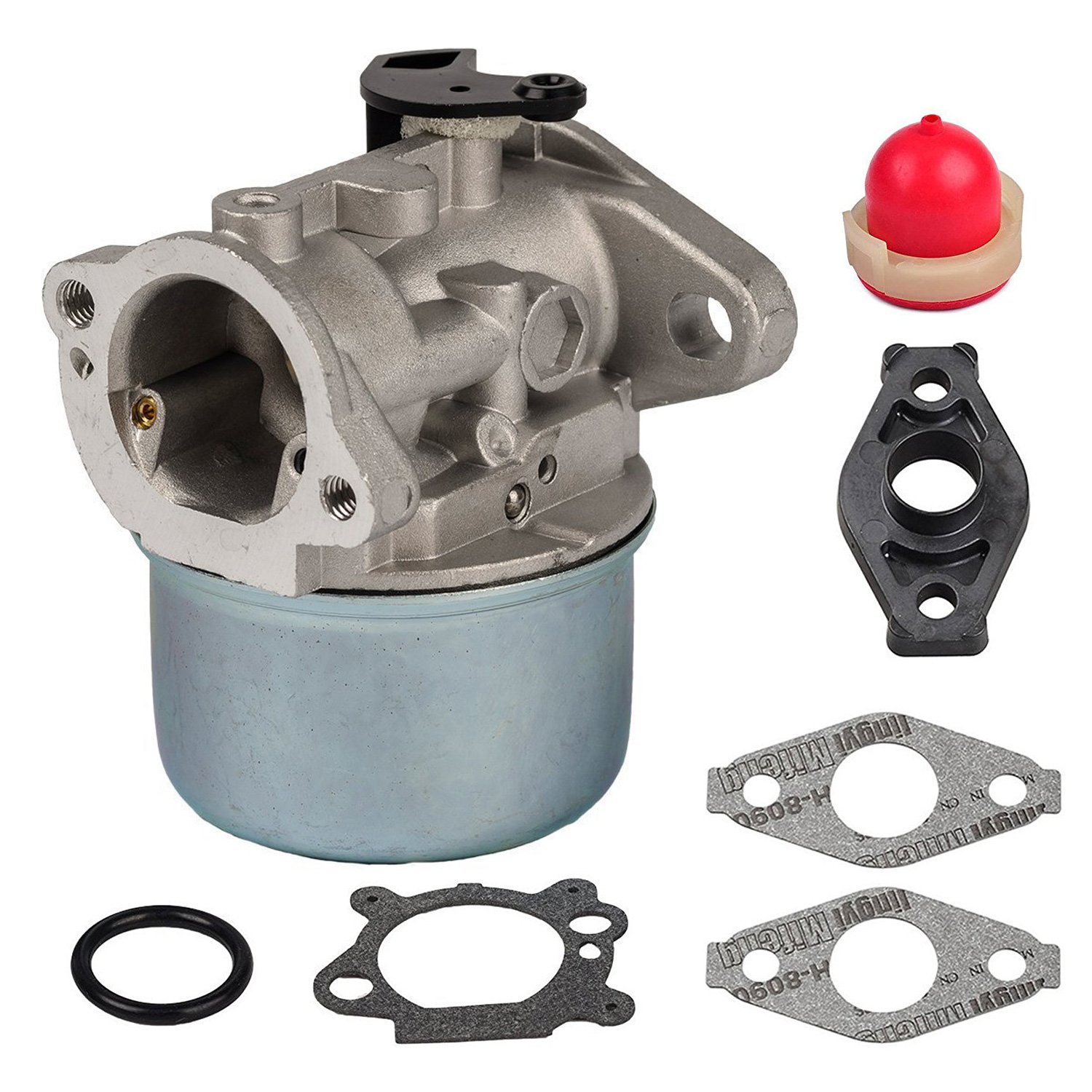 Carkio Vergaser-Kit 799868 mit O-Ring kompatibel mit Briggs & Stratton Motoren 4HP bis 7HP kompatibel mit 498170 497586 497314 698444 Carkio Vergaser-Kit 799868 mit O-Ring kompatibel mit Briggs & Stratton Motoren 4HP bis 7HP kompatibel mit 498170 497586 497314 698444 von OxoxO