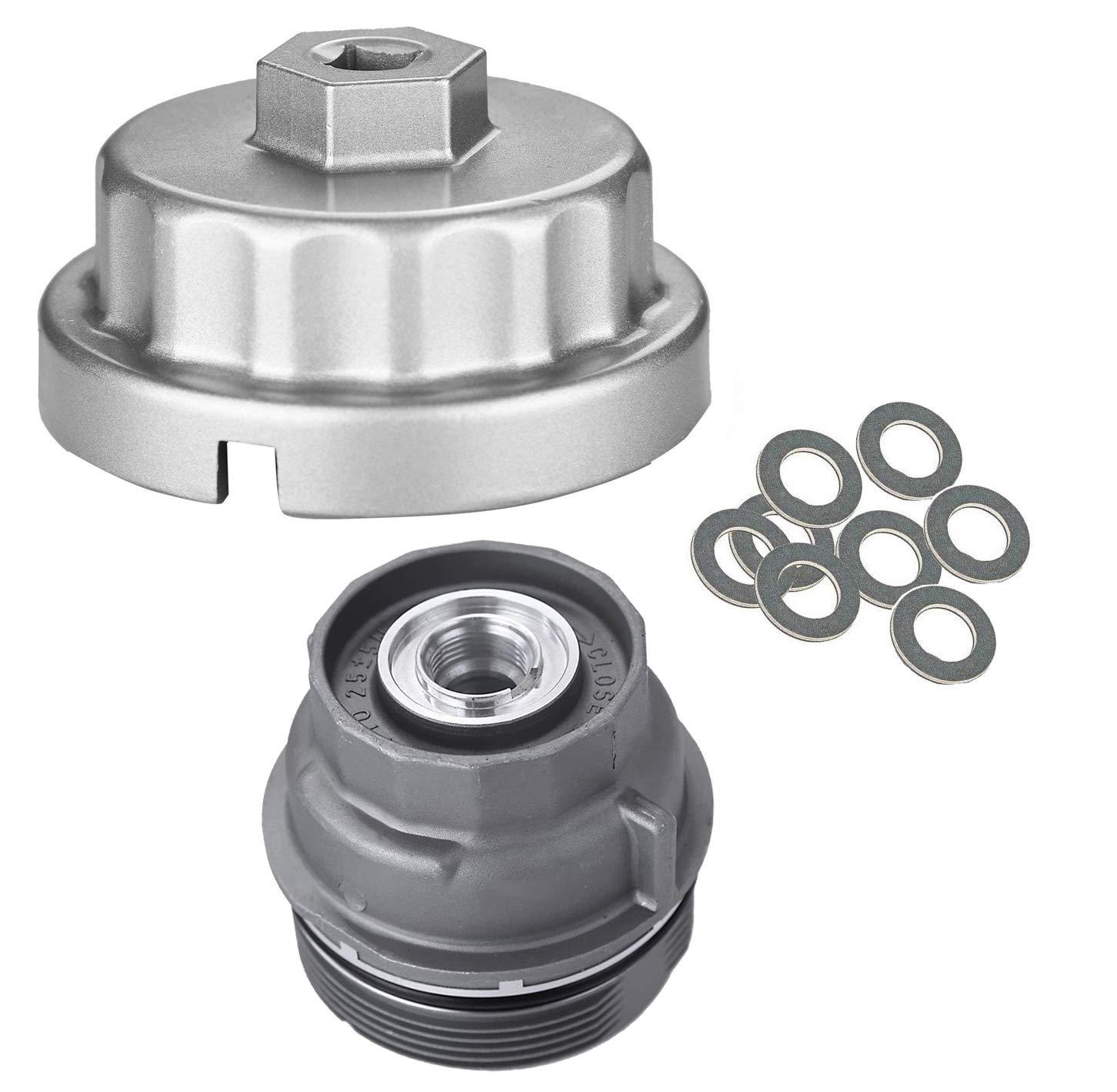 OxoxO 15620-31060 Ölfilterdeckel Ölfilterschlüssel mit Ölablassschraube Dichtungen für Toyota Lexus Highlander Scion Avalon Rav4 mit 2,5 l bis 5,7 l Motoren Ölsystem auch OxoxO 15620-31060 Ölfilterdeckel Ölfilterschlüssel mit Ölablassschraube Dichtungen für Toyota Lexus Highlander Scion Avalon Rav4 mit 2,5 l bis 5,7 l Motoren Ölsystem auch von OxoxO