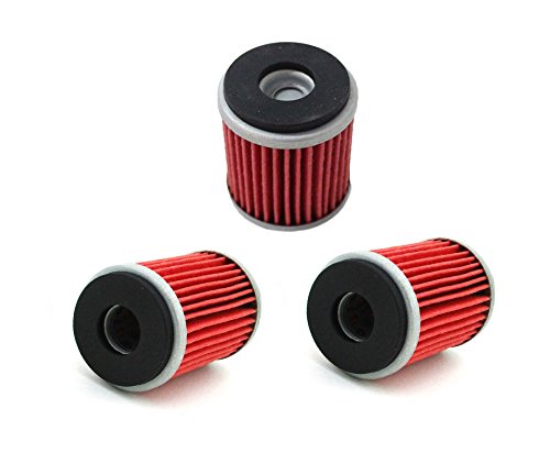 OxoxO Replacement (Pack of 3) HF140 KN140 Oil Filter Compatible with Yamaha YZ250F YBR250 YZ450F WR250F WR450F YFZ450 YFZ450R Husqvarna SMS4 125 von OxoxO