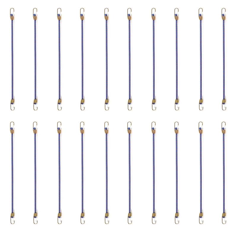 Bungee Kabel Mit Haken 20pcs Heavy Bungee Cord Gepäckgurt Elastischer Bungee Riemen Zum Sicherungsschaden Für Tarke Gepäckzelt von Oxxggkao