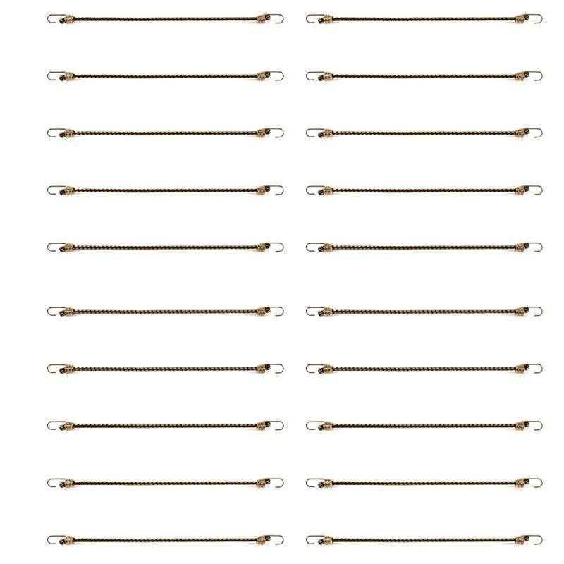 Bungee Kabel Mit Haken 20pcs Heavy Bungee Cord Gepäckgurt Elastischer Bungee Riemen Zum Sicherungsschaden Für Tarke Gepäckzelt von Oxxggkao
