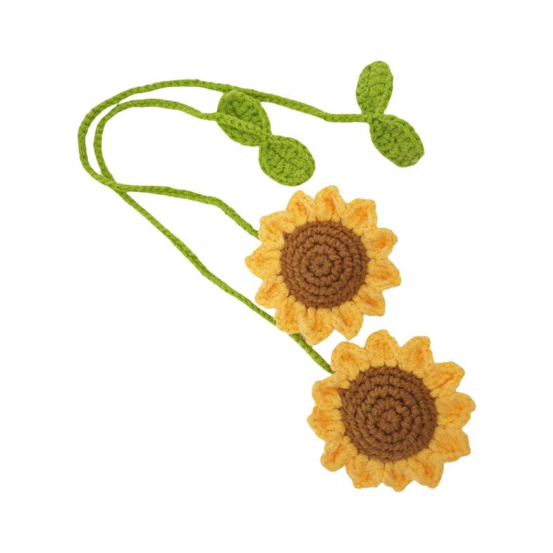Oxxggkao Handgefertigtes Helianthus Häkelauto Glashänge Ornamente Häkelwagenhänge Von 2 Für Natürliche Innenstile von Oxxggkao