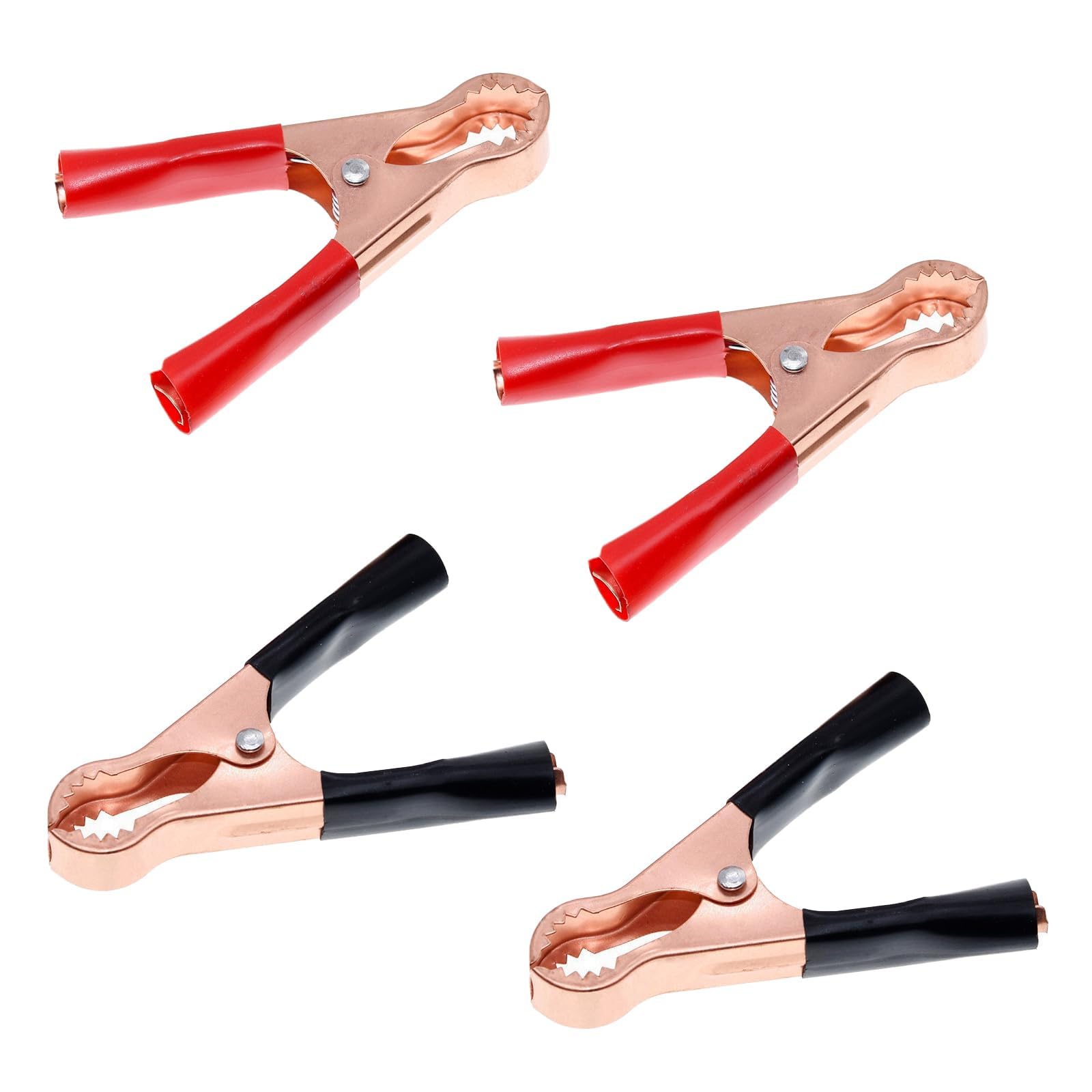 2x Krokodilklemmen Set Je 2 Stück,Rot & Schwarz Starterkabel,Überbrückungskabel Klemme mit isolierten Stiefel Kunststoffgriff 50A,Kupfer-Überbrückungskabel-Klemmen für Auto, LKW, Fahrzeug, Boot 2x Krokodilklemmen Set Je 2 Stück,Rot & Schwarz Starterkabel,Überbrückungskabel Klemme mit isolierten Stiefel Kunststoffgriff 50A,Kupfer-Überbrückungskabel-Klemmen für Auto, LKW, Fahrzeug, Boot von Oykrueats